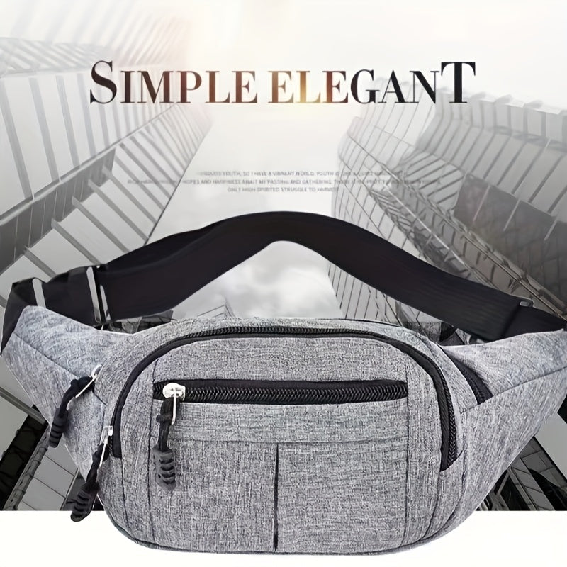 Unisex 6 Colors Waist Bag with Adjustable Strap & 4-Pocket Design - Large Capacity Crossbody Chest Pack, Lightweight & Durable for Cycling, Running, Gym, Travel - Outdoor Gear, Sporty Style, Secure Zipper Closure