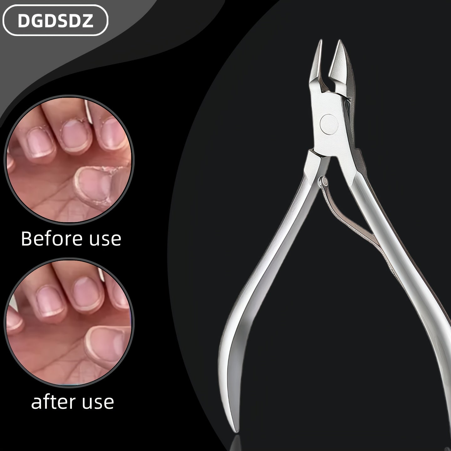 3 PCS Set Professional Stainless Steel Cuticle Nipper Set | 3-Tool Multifunctional Manicure & Pedicure Kit with Anti-Slip Comfort Grip | Sharp, Durable Nail and Clippers for Salon or Home Use