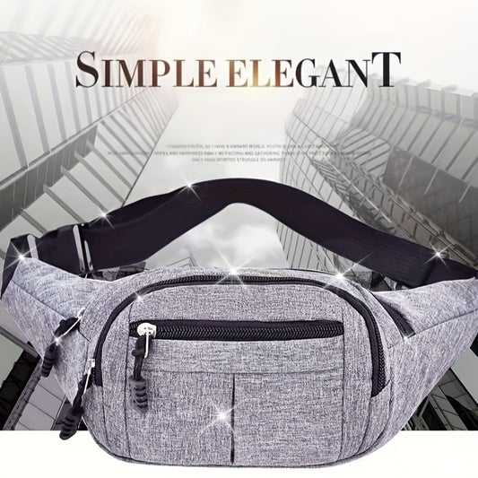 Unisex 6 Colors Waist Bag with Adjustable Strap & 4-Pocket Design - Large Capacity Crossbody Chest Pack, Lightweight & Durable for Cycling, Running, Gym, Travel - Outdoor Gear, Sporty Style, Secure Zipper Closure