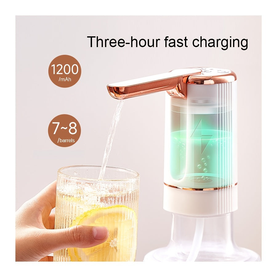 Outdoor Travel Camping Beach Electric Universal Water-Bottle Pump Dispenser 5-Gallon: KT077 Foldable Automatic Water Bottle Pump, Portable Electric Drinking Water Pump USB Charging 3.79-18.93 L Water Bottle Switch