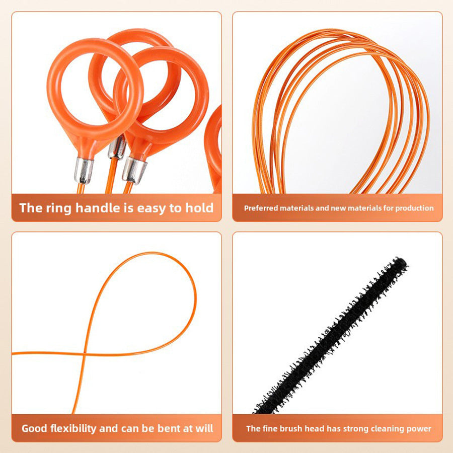 2 PCS Set Heavy-Duty PVC Drain Tool Set with Hair-Catching Clog Remover for Shower, Bathtub, Sink & Toilet Pipes - PVC Plumbing, Bathtub & Sink Drains (No Chemicals/) - Hair Clog Removal System for DIY & Use