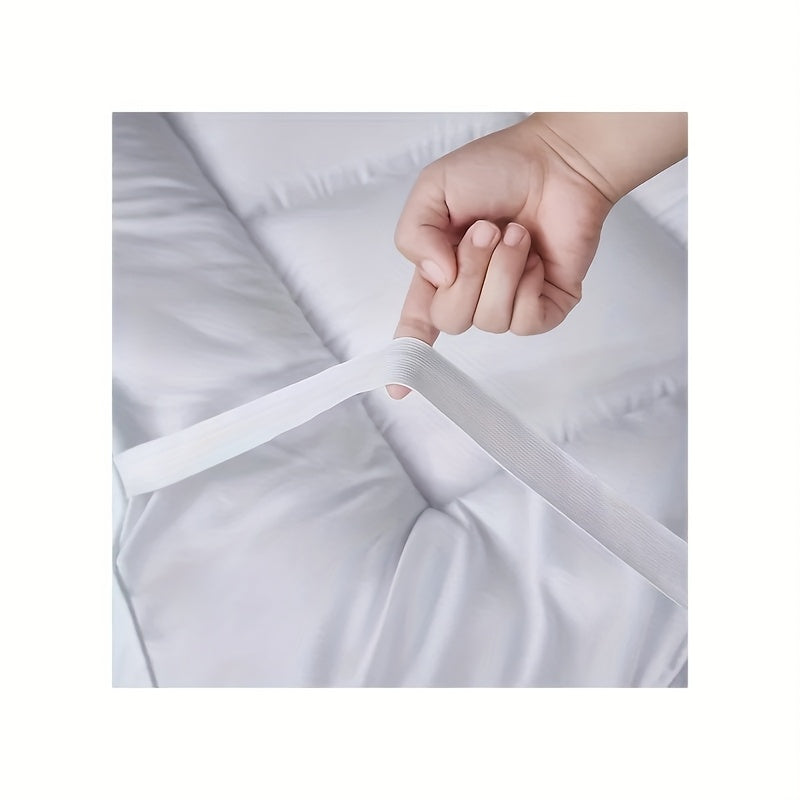 NEW White/Black/Blue/Gray Color Home Hotel Quality Mattress Topper 10cm / 4 inch Thick Filling with Elasticated Straps in Single, Small Double (4Ft), Double, King, Super King Size Bedding Supplies