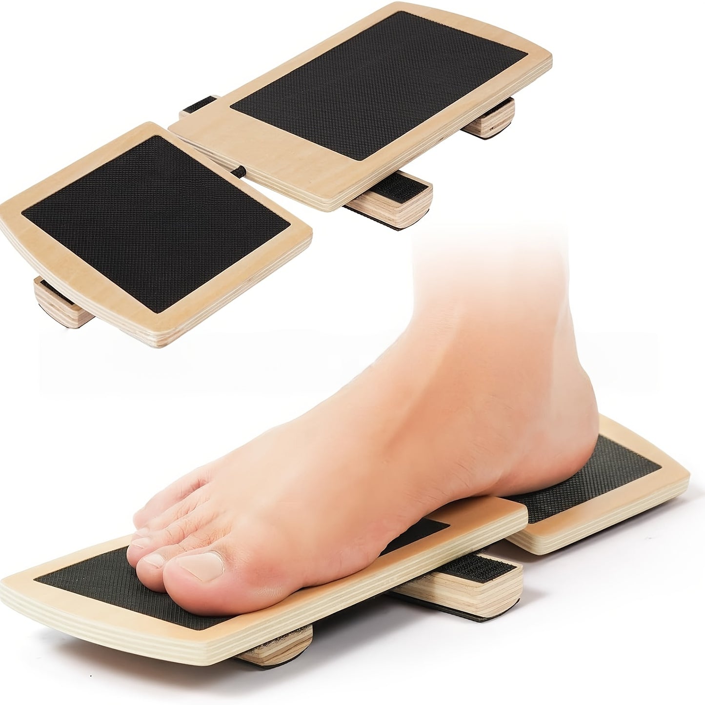 NEW Home Gym Ankle Balance Board for Strengthening & Stability Training - Wood Ankle Trainer with Single Leg Support, Foot Stretching Device Suitable for Pilates, Yoga, Physical & Gym - Unisex Ankle Stabilizer Board
