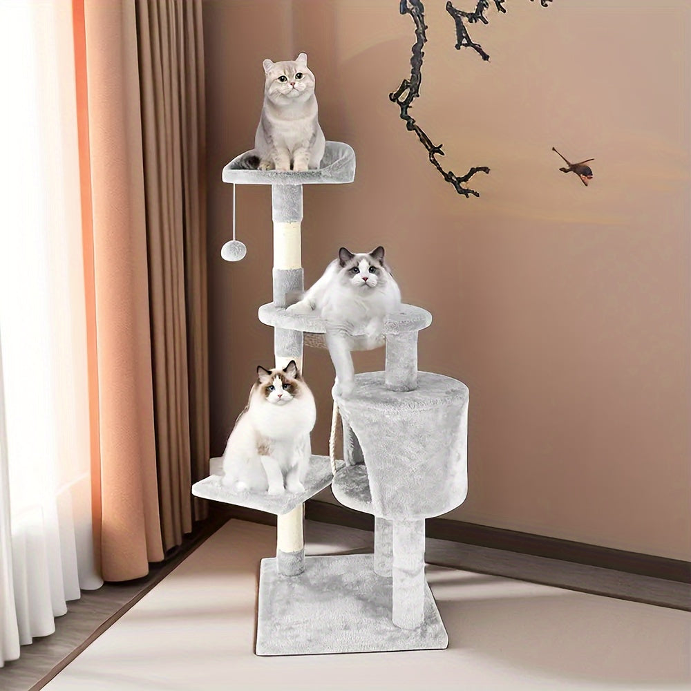 Tall Cat Tree Large Climbing Tower Kitten Scratching Post Condo Activity Centre