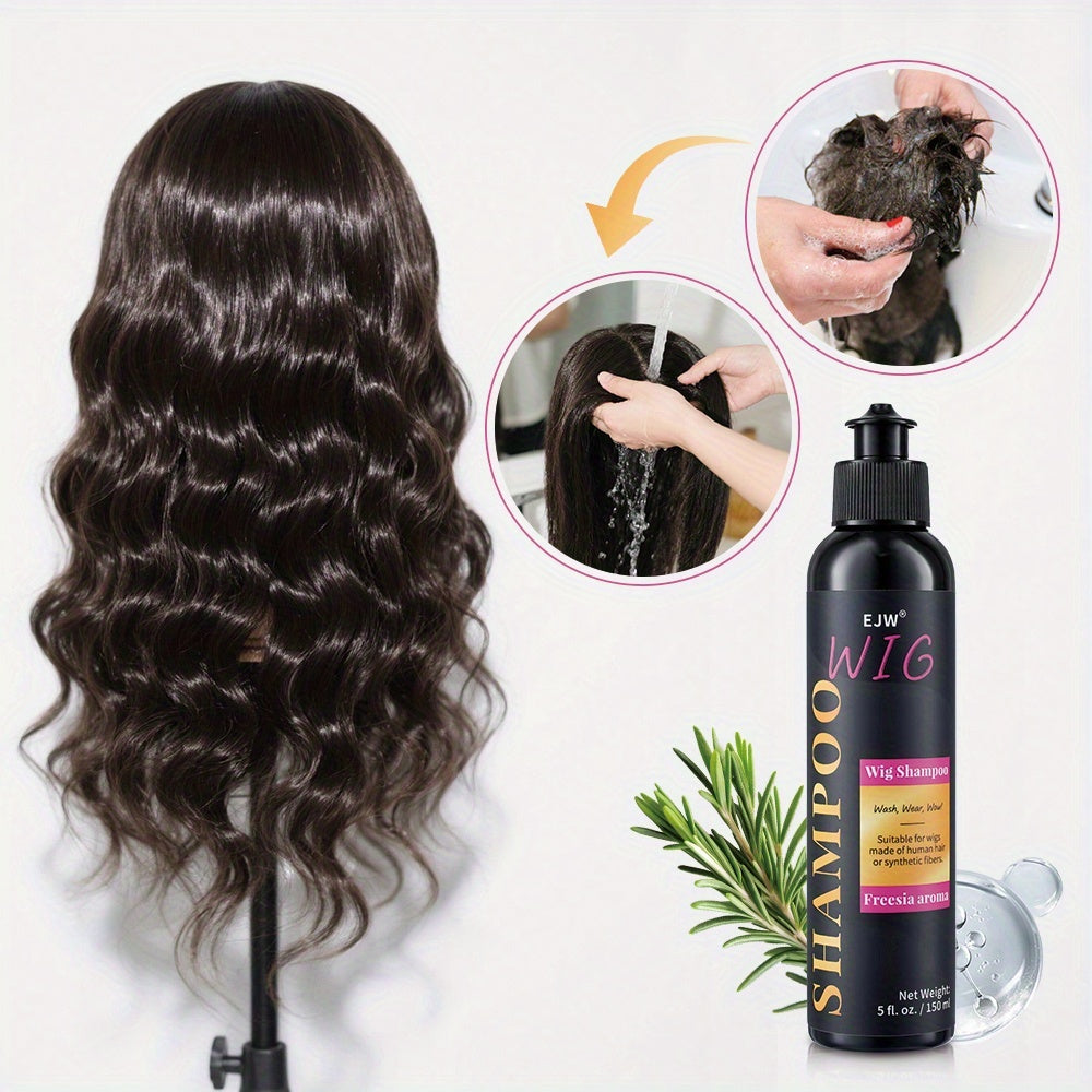 150ml Wig Shampoo with Keratin, Cleanses Wigs for a Smoother and Shinier Finish, Suitable for Fiber Synthetic Wigs and Artificial Hair Care Tool, Hair Wigs, Hair Wigs for Women, Wig Shampoo And Conditioner, Wig Shampoo And Ha