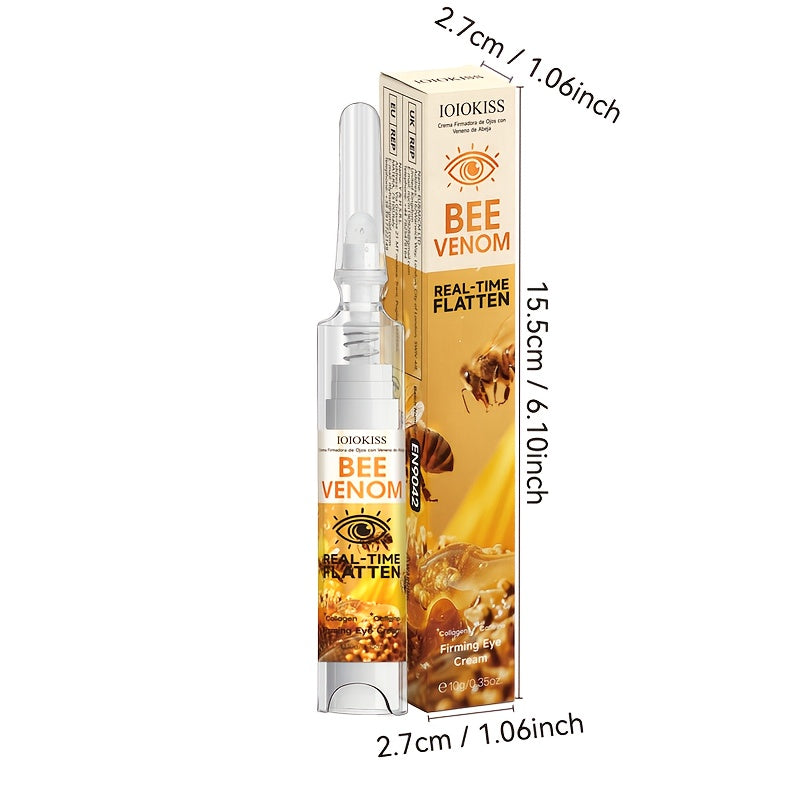 Bee Venom Eye Gel - 10g Quick Firming Eye Cream with Caffeine, Collagen & Venom for Smoothing, Tightening & Lifting Under-Eye Light Beige, Hypoallergenic for All Light Beige Types, Skincare Routine, Sleek Packaging, Natural
