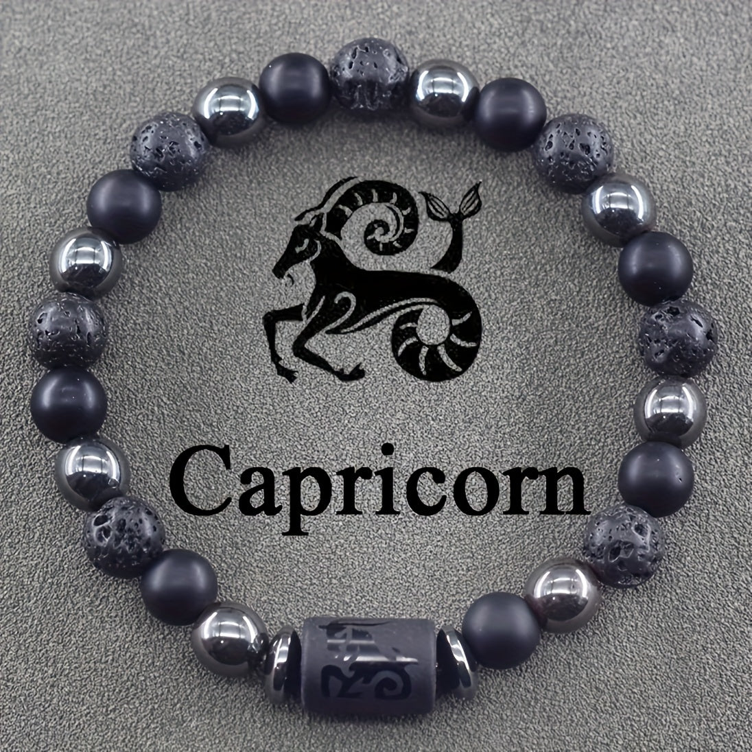 12 pcs The 12th Horoscope Months of Zodiac Natural Stone Beaded Bracelet, a Blessing Bracelet for Couples and Friends, Suitable as a Birthday Gift for Men and Women Jewelry Accessories