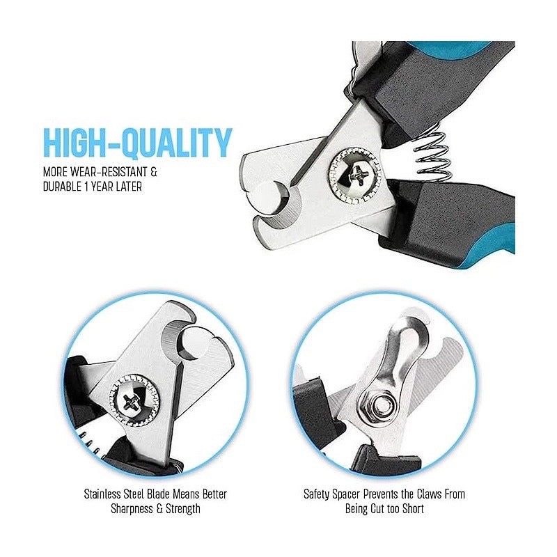 New Set Dog Nail Clippers for Large, Medium and Small Breed Professional Pet Nail Clipper Suitable for Cats, Rabbits and Guinea Pigs With Safety Lock and Protective Guard to Avoid Over Cutting