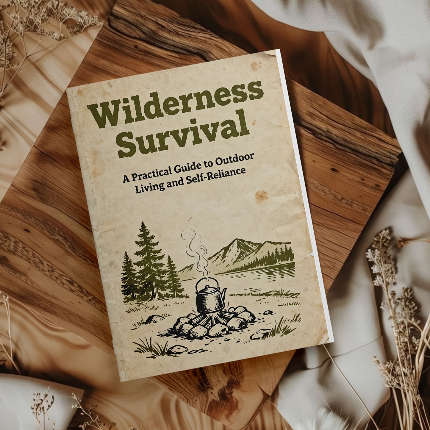 Wilderness Survival Journal for Camping, Hiking & Bushcraft – Outdoor Skills Bible with Fire-Making, Shelter Building, Water Purification, Hunting & Emergency Tips for Preppers & Nature Lovers