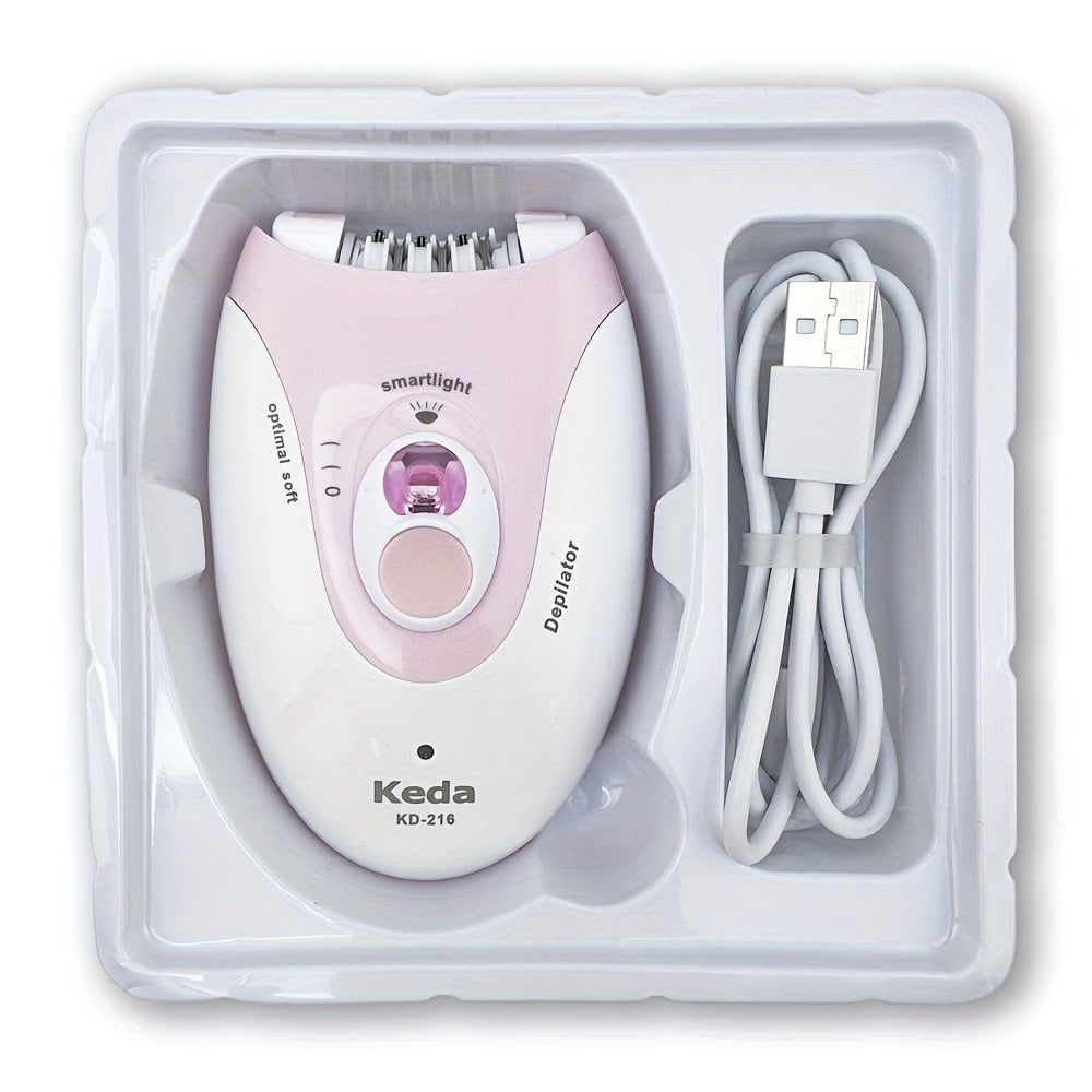 USB Charging Hair Removal Device | Women'S Intelligent Electric Hair Remover with Stainless Steel Blade, Portable, Rechargeable Nickel Battery, Capacity