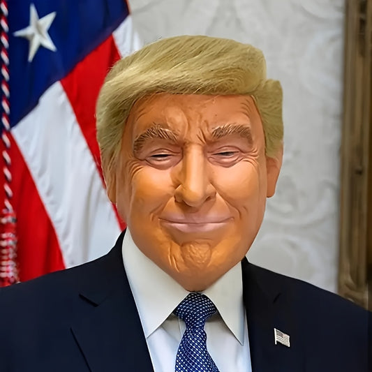 1pc Trump Latex Mask - Perfect for Halloween, Cosplay & Prank Parties | Fun Stage Performance Accessory by NLDD