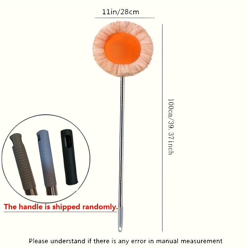 1pc Extendable Ceiling Mop, Multi-Surface Dusting and Cleaning Tool, 27.94x100.0 cm, for Ceiling, Fans, Air Conditioners, Walls, Tiles, Glass, Car, No Electricity Needed, Ideal for Living Room, Bedroom, Bathroom, Kitchen