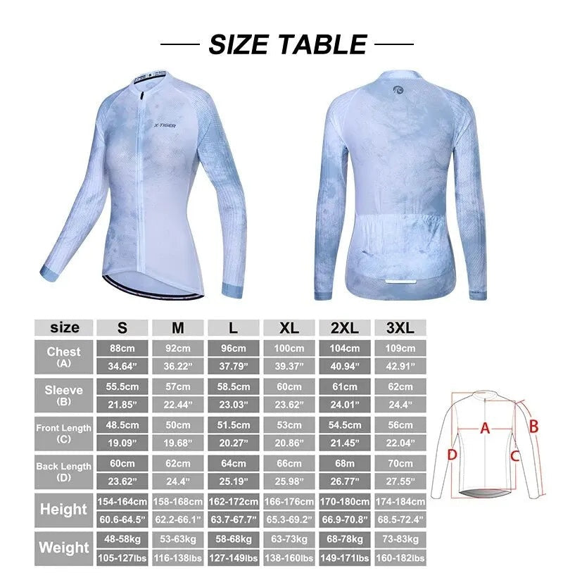 Woman's Cycling Jerseys Spring Long Sleeve Breathable Bike Clothes Maillot Ropa Ciclismo Hombre Bicycle Cycling Clothing