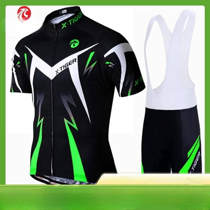 Pro Cycling Jersey Set Men Bicycle Clothing MTB Summer Quick-dry Bike Riding Clothes Anti-UV Suit Accessories