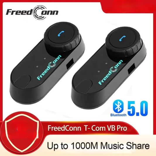 Freedconn T Com VB Motorcycle Helmet Headset Bluetooth Stereo Intercom Call Wireless Communication Interphone FM Music Sharing