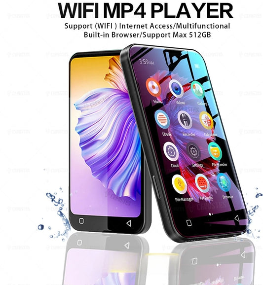 Portable WiFi MP4 Player Bluetooth MP5 HiFi Sound Music  MP3 Player 4.0 "Full Touch Screen FM/Recorder/Browser/Support Max 512GB