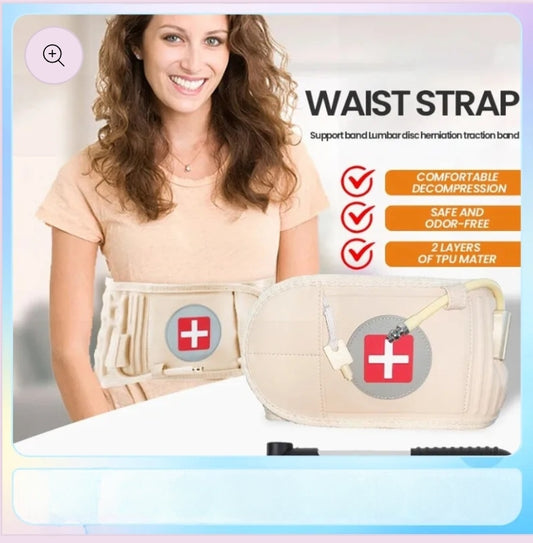 Air Waist Support Belt Medical Back Pain Relief Air Traction Spine Decompression Lumbar Inflatable Belt