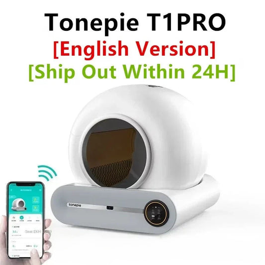 English Version Tonepie 65L Automatic Smart Cat Litter Box Self Cleaning Fully Enclosed Cat Litter Box Pet Toilet Litter Tray