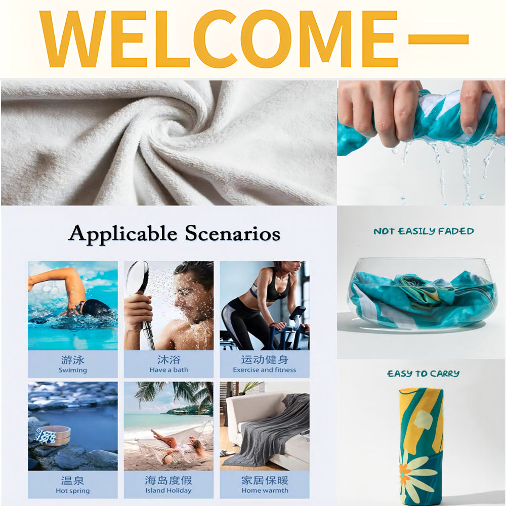 100% Cotton 77x182cm Fashion And Luxury V-Versace Anime Beach Swimming Towel Soft Absorbent Washcloth Women's Gifts for Travel Camping Gym Beach