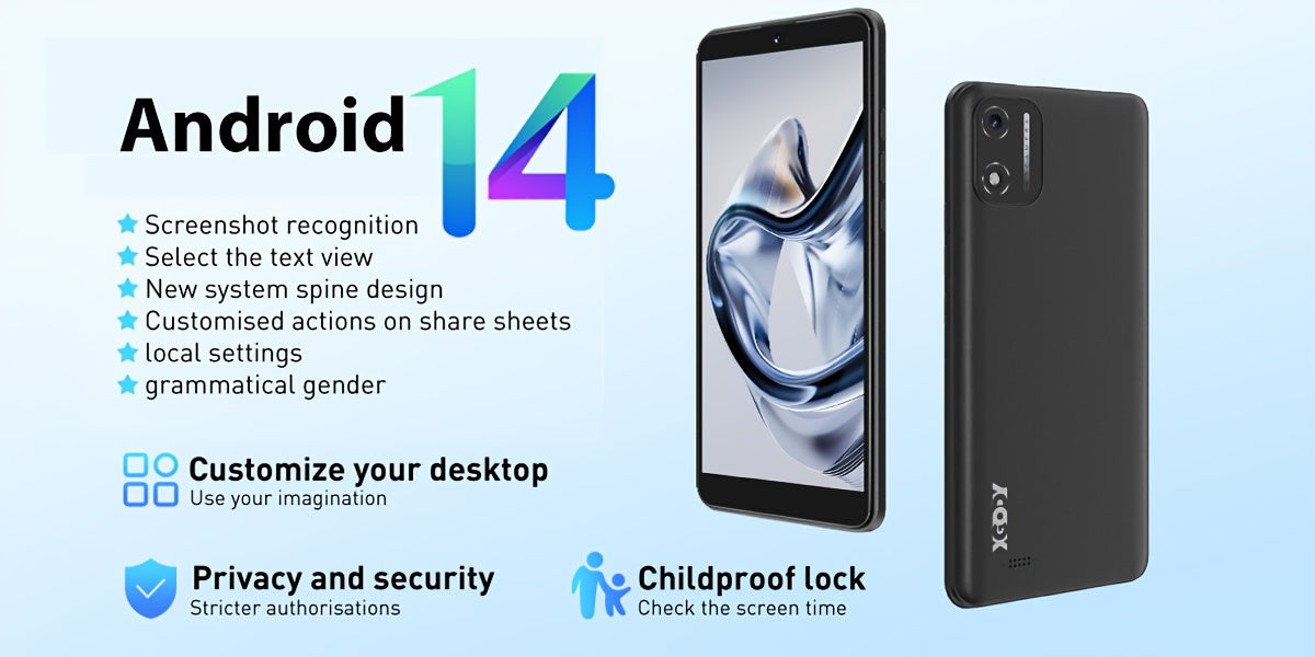 Mobile Phone X32, Android 14 Octa-core SIM-free Unlocked Smartphone With 5.5-inch Display, 2850mAh Battery, 4G Dual SIM, 4(2+2)GB+16GB/128GB Expandable, 8MP+5MP Camera Facial Recognition UK Version