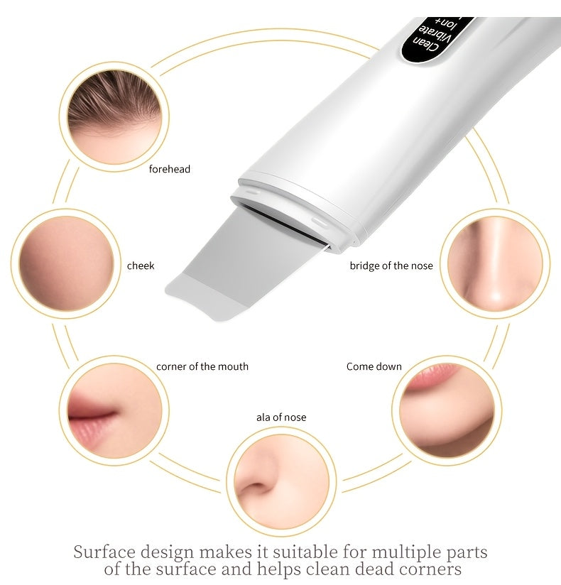 Electronic Deep Cleansing Facial Cleanser Scraper | Pore Cleaner, USB Charging, Rechargeable Lithium-Polymer Battery, Ideal for Valentine's, New Year, and Christmas Gifts.