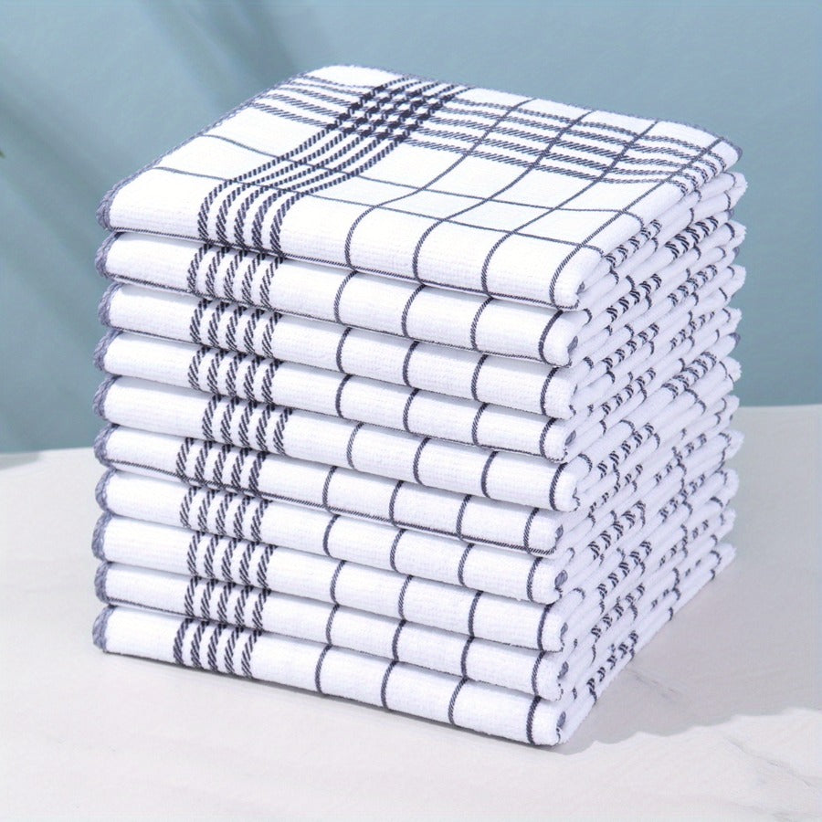 NEW 6pcs Large 40x60cm Absorbent & Fluff-Free Dish Cloths | Quick-Dry, Soft & Durable Kitchen Towels for Daily Cleaning, Coffee Machines, Bar Countertops - 4 Colors (Black, Blue, Green, Red, Mixed) - Ideal for Home & Restaura