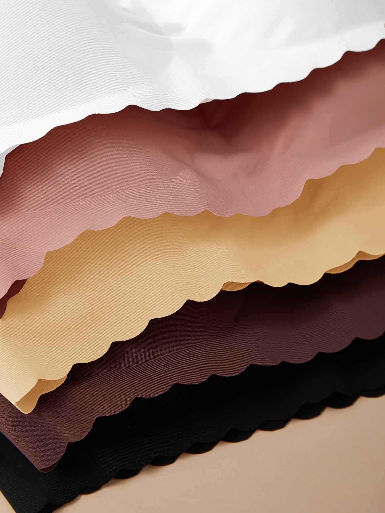 10pcs Elegant Seamless Women's Bra Set - Medium Support, Removable Pads, Strapless Design, Solid Colors (Beige, Brown, White, Black, Tan, Light Beige) - Perfect for Adult, Comfortable Undergarment | Elegant Strapless Bra | Se