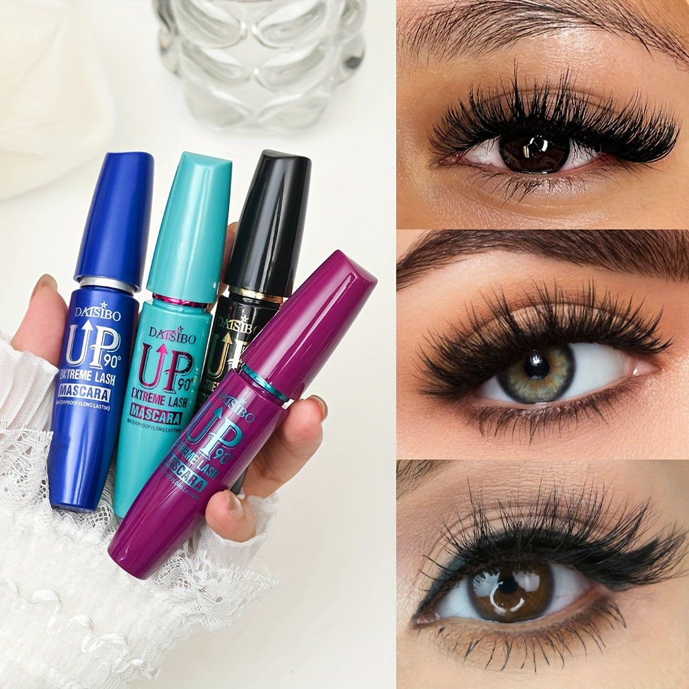 4 PCS Set  4D Mascara Set, Waterproof, Volumizing, Curling, Long-Lasting, Black Shades for All Skin Types Women Eyewear Make-Up Cosmetic Accessories