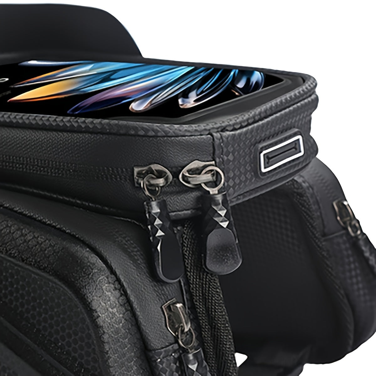 7-Inch Phone Front Frame Bag for Bicycles with a Touch Screen Hard Shell, Top Tube Storage Pouch for Cycling Additions