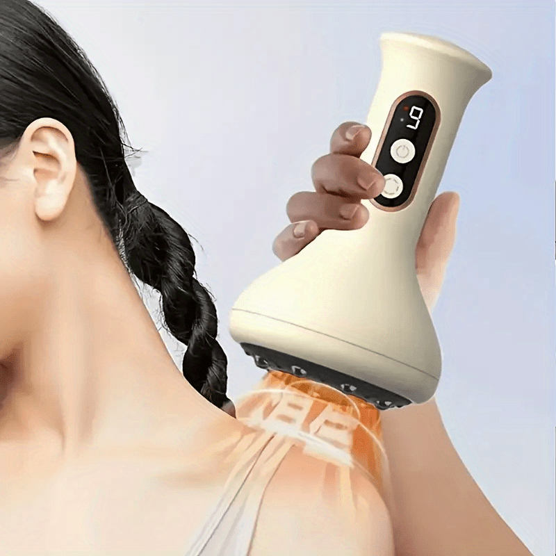 USB Charging- Intelligent 9-speed Adjustable Cupping Massager, Electric Cupping and Gua Sha Massager for Home Use, 1200mAh Battery Life, Whole Body Vacuum Cupping Tool, Comes with 8 Steel Balls, Best Choice for 10th Day