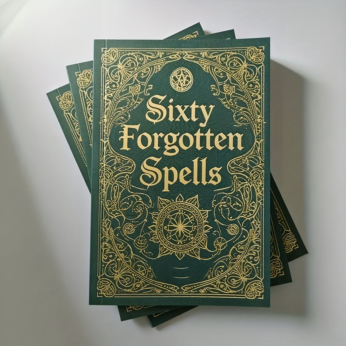 NEW 60 Pages Forgotten Spells Clipbook, Paper Album for Party Games and Activities, Witch Spell Book, Magical Prop, Novelty Magic Toy, Tabletop Games, Olive Green, Rectangle Shape