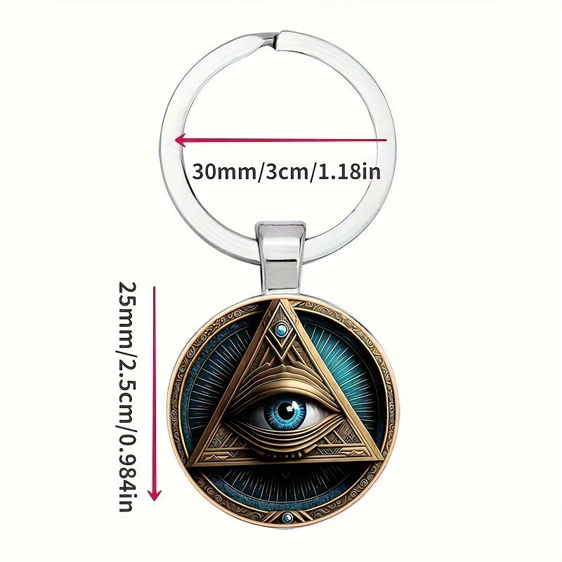Illuminati Secret Society Triangular Dark Mysticism Angel Eye Fashionable Keychain Pendants Accessories