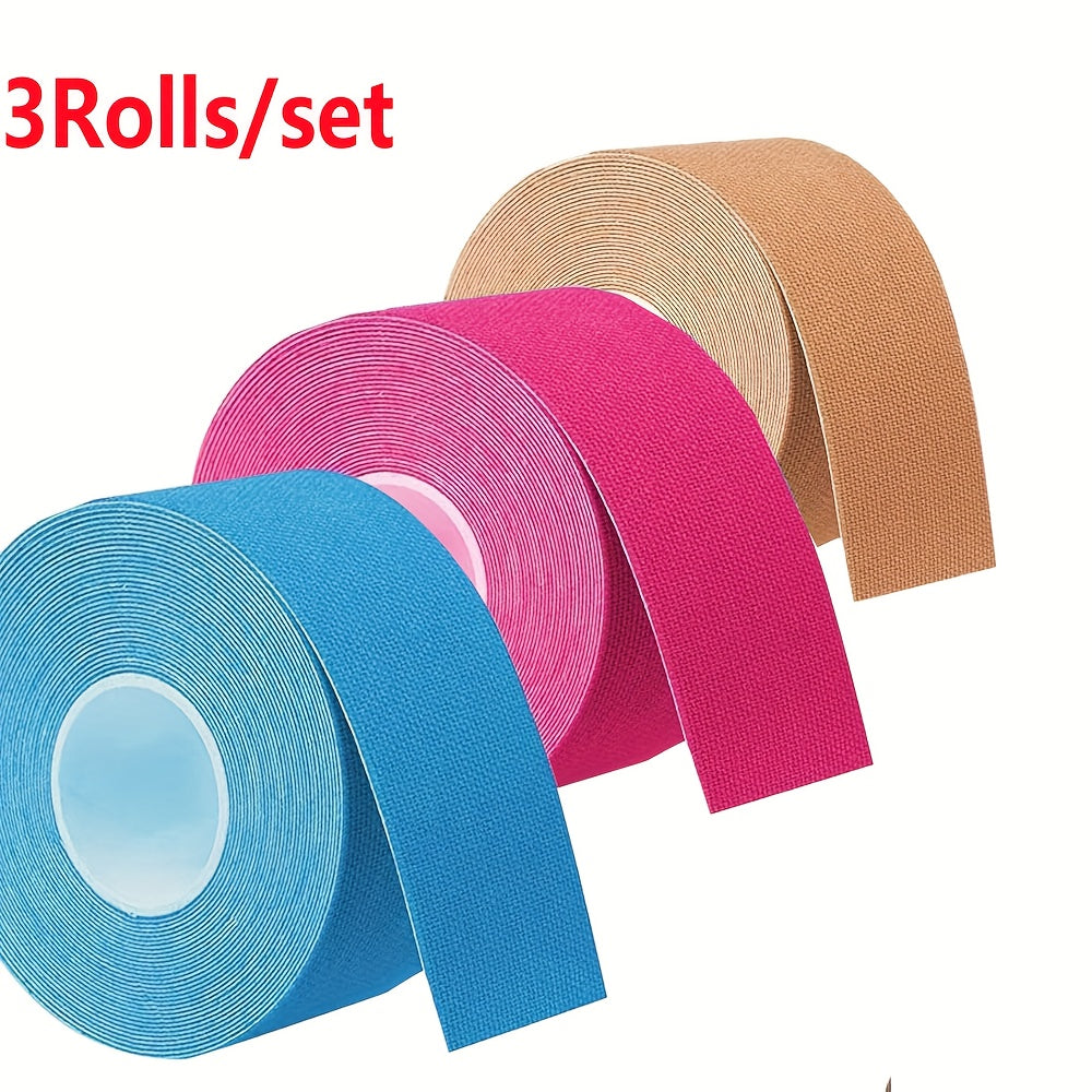 3 Rolls Set Anti-Wrinkle Face Tape - Blue, Pink, Beige | Facial and Body Skincare Adhesive | Gentle on Sensitive Skin | Perfect for Wrinkle and Light Beige Care, Skincare Adhesive | Soft Adhesive | Skincare Tape, Facial Light