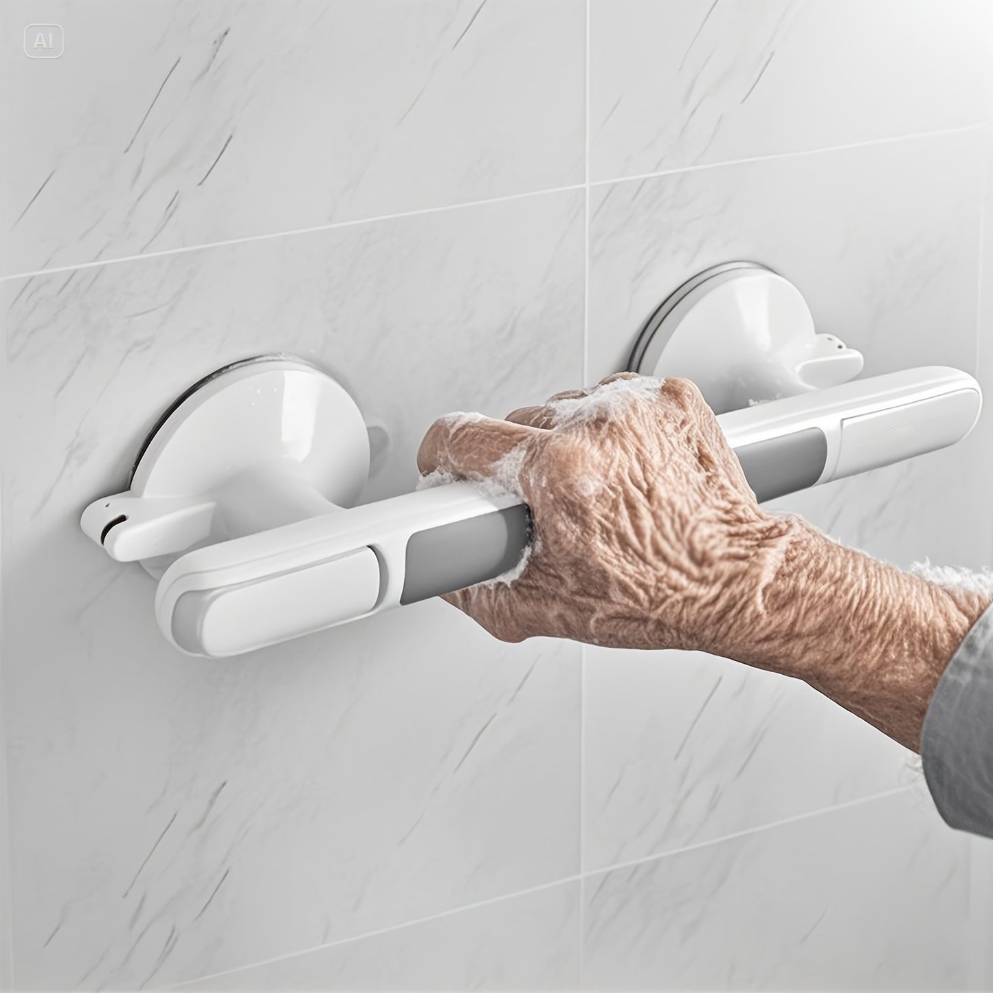 Safety Handrails Designed for Seniors, Requiring No Drilling, Featuring Non-Slip Suction for Easy Installation. Ideal for Tiles, Glass, And Hard Plastic Surfaces, Perfect for Use in Bathrooms, Restrooms, Living Areas, And Ki