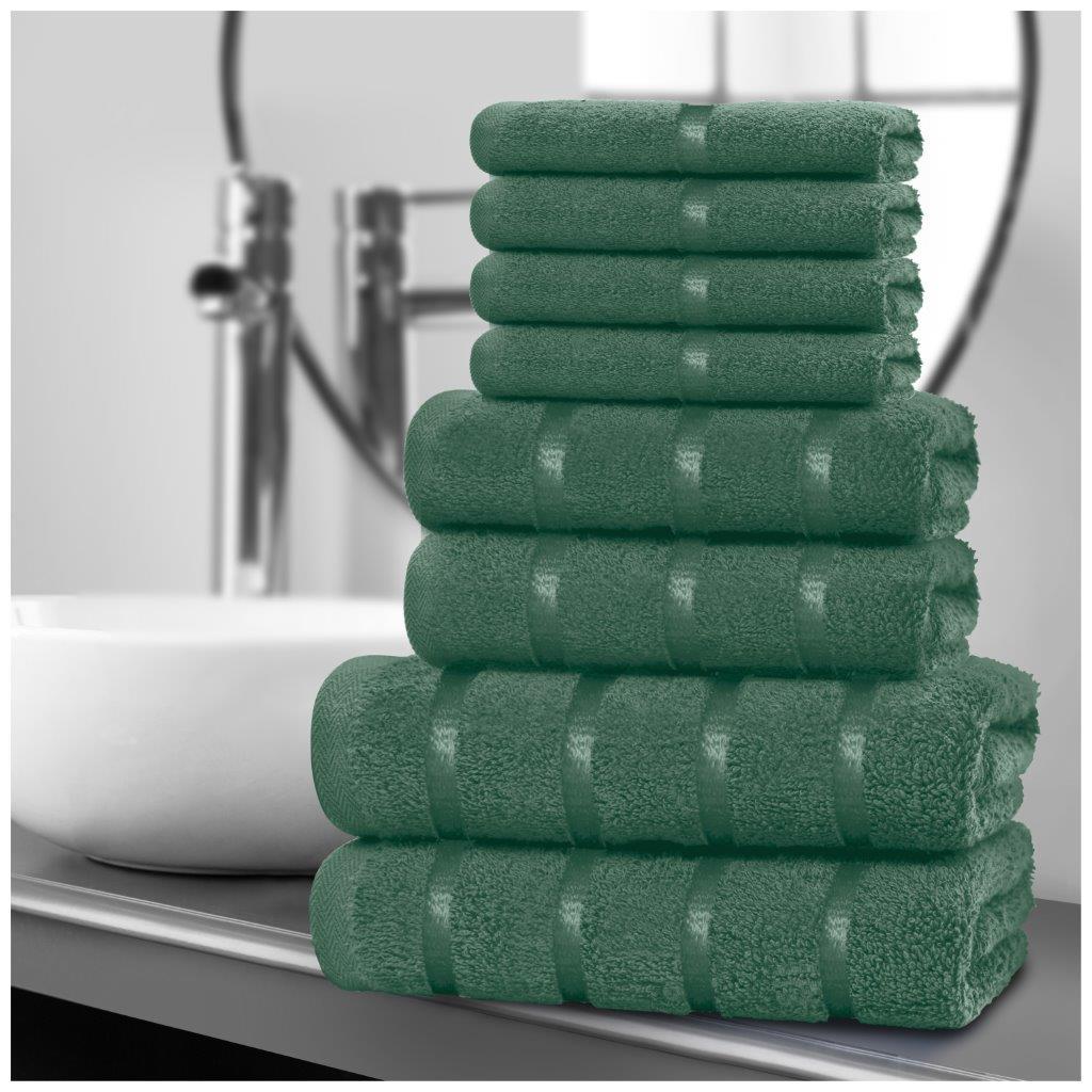 8pcs Egyptian Luxury Cotton Towel Set | Quick-Drying & Highly Absorbent | Includes 4 Face, 2 Hand, 2 Bath Towels | Sophisticated Boston Design | 15 Elegant Colors | Machine Washable