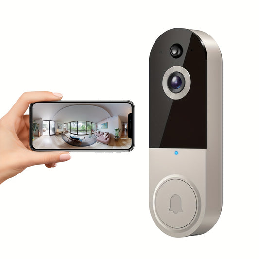 2K Wireless Video Doorbell Camera, AI Human Detection, Night Vision, Instant Alert, 2-Way Audio, 2.4G WiFi, Rechargeable Battery, Cloud Storage, Video Doorbell Camera Wireless (Without Receiver)