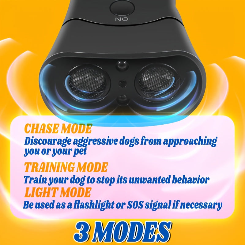 New Ultrasonic Anti-Barking Device, Dog Barking Control Device. Use 9V Square Battery (Excluding Battery) for Simple Use, 22KHz-28KHz Safe and Humane Sound Wave Technology, Effective Range 1-8 Meters. Portable Anti-Barking De