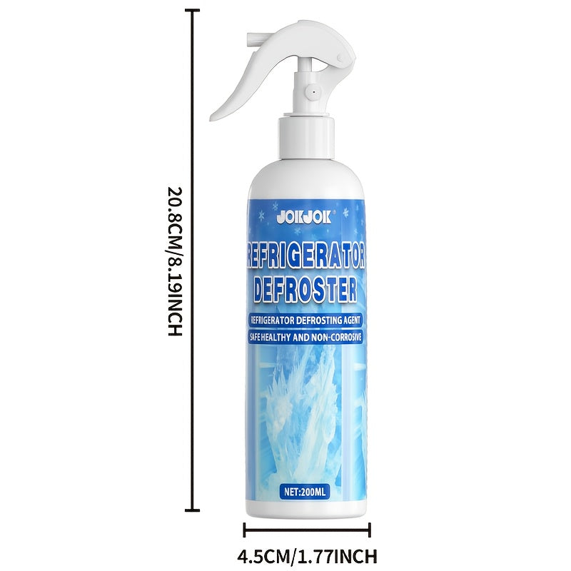 200ml + Shovel Large Capacity Quick Melt Ice Remover for Refrigerators, Defrosting Freezers  - 5-6 Minute Fast Ice Removal with No Residue, Ideal for Home and Cars Use