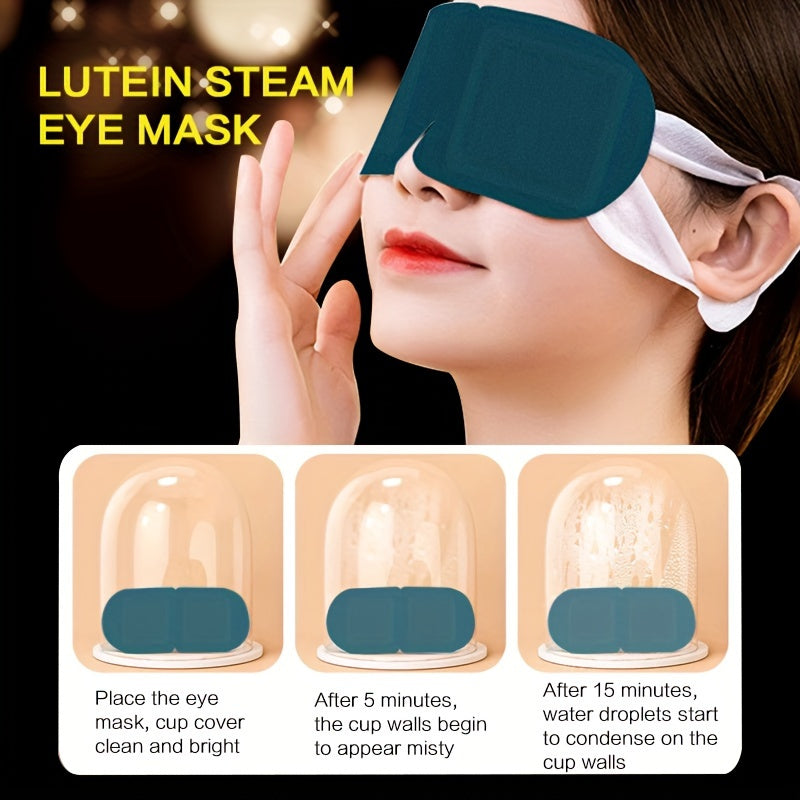 NEW Arrivals 20 PCS Set Lutein Steam Eye Mask - Warm Moist, Light-Blocking & Moisturizing, Convenient for Office & Travel, No Electricity Needed, Ideal for Eye Protection