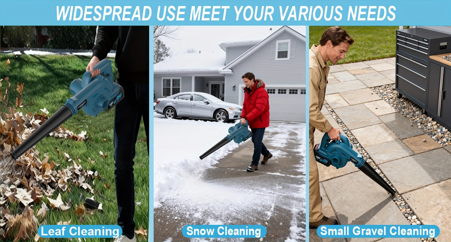 Wireless Turbo 4000MAh Cordless Blade Blower, Powerful Electric Blower, with Battery And Charger, Portable Brushless Design, Suitable for Lawn, Yard, Road And Car Cleaning, Portable Blade Blower