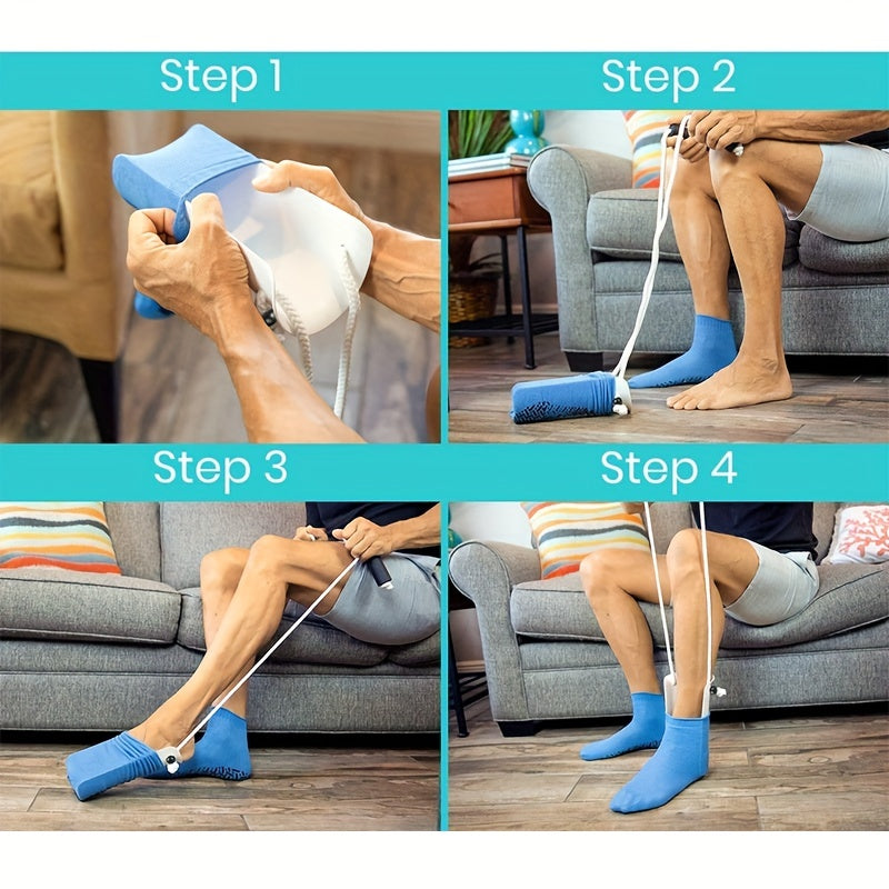 Sock Aid - Easy on And Off Stocking Slider - Pulling Assist Device - Sock Helper Aide Tool - Puller for Elderly, Senior, Pregnant - Pull Up Assistance Help, Suitable for Diabetics