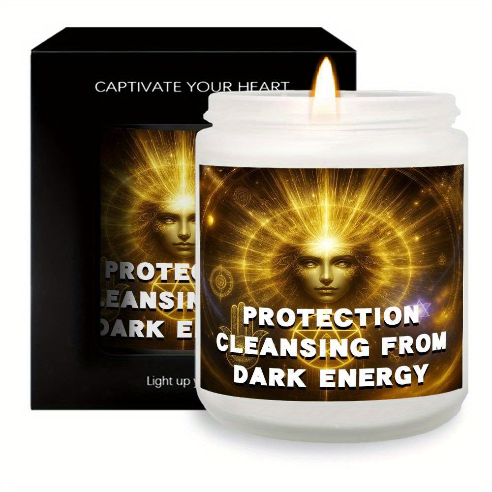 1pc 5, 3oz Witchcraft Black Magic Protection Cleansing Scented Candle Curse Protector Soy Wax Gift Idea for Women Men Adults