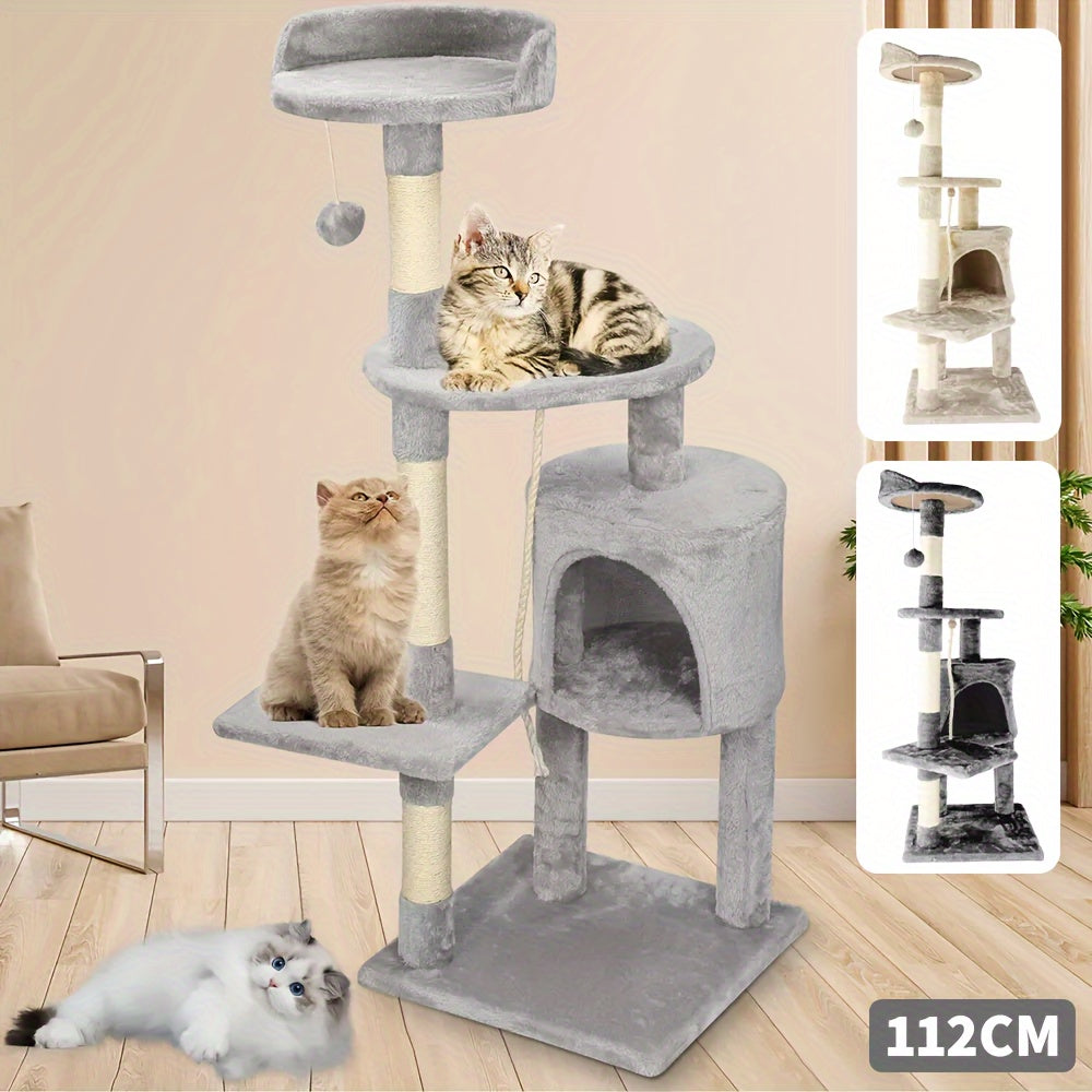 Tall Cat Tree Large Climbing Tower Kitten Scratching Post Condo Activity Centre