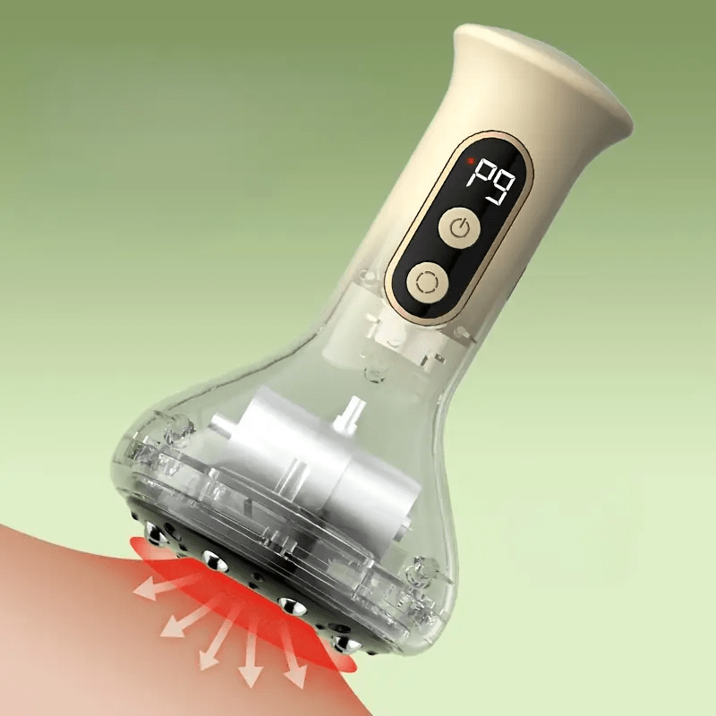 USB Charging- Intelligent 9-speed Adjustable Cupping Massager, Electric Cupping and Gua Sha Massager for Home Use, 1200mAh Battery Life, Whole Body Vacuum Cupping Tool, Comes with 8 Steel Balls, Best Choice for 10th Day