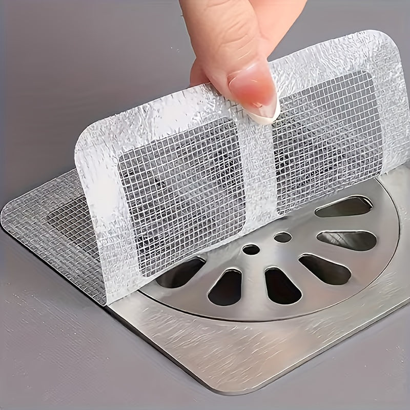 24 PCS Set Bathroom Hair Filter, Toilet Sewer Filter, Kitchen Anti-Clogging and Insect-Proof, Self-Adhesive Floor Drain Sticker