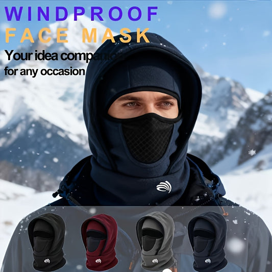Men's Thermal Face Mask  - Full Face & Neck Coverage Winter Skiing, Snowboarding, Outdoor Activities - Cold Weather Beanie Hooded Cover for, Commuting - Warm for Cold Seasons Sports Apparel Accessories