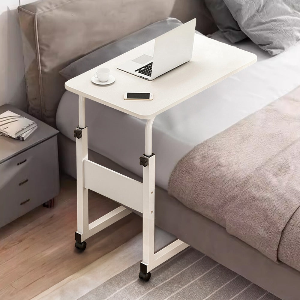 Adjustable Height Movable C-Shaped Laptop Desk, Bedroom Bed Side Table, Breakfast Tray Table, Nursing Dining Table, Study Writing Desk, Mobile Workbench, Sturdy And Durable