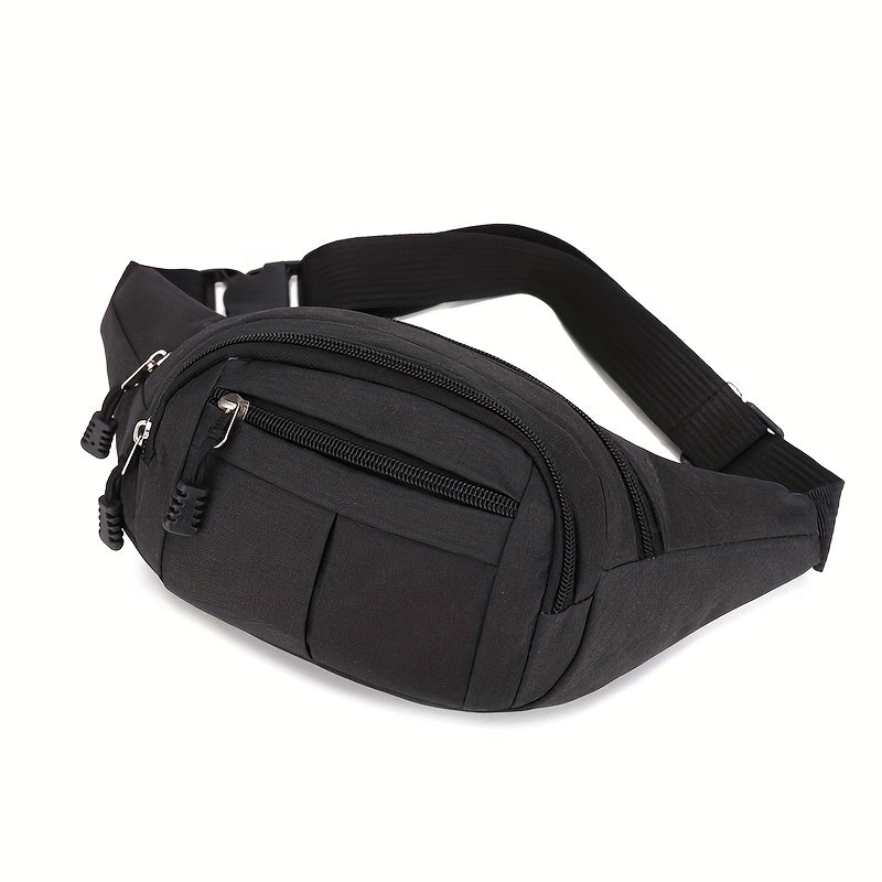 Unisex 6 Colors Waist Bag with Adjustable Strap & 4-Pocket Design - Large Capacity Crossbody Chest Pack, Lightweight & Durable for Cycling, Running, Gym, Travel - Outdoor Gear, Sporty Style, Secure Zipper Closure