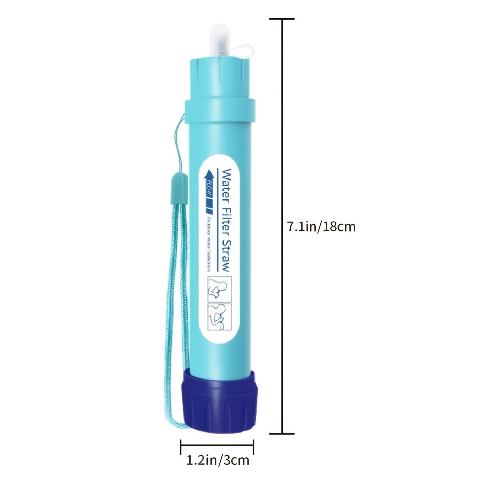 2pcs/4pcs, Emergency and Survival Outdoor Mountain Hiking Camping Kayak Personal Water Filter Straw Mini Water Purifier Survival Gear for Hiking, Camping, Travel and Emergency Preparedness