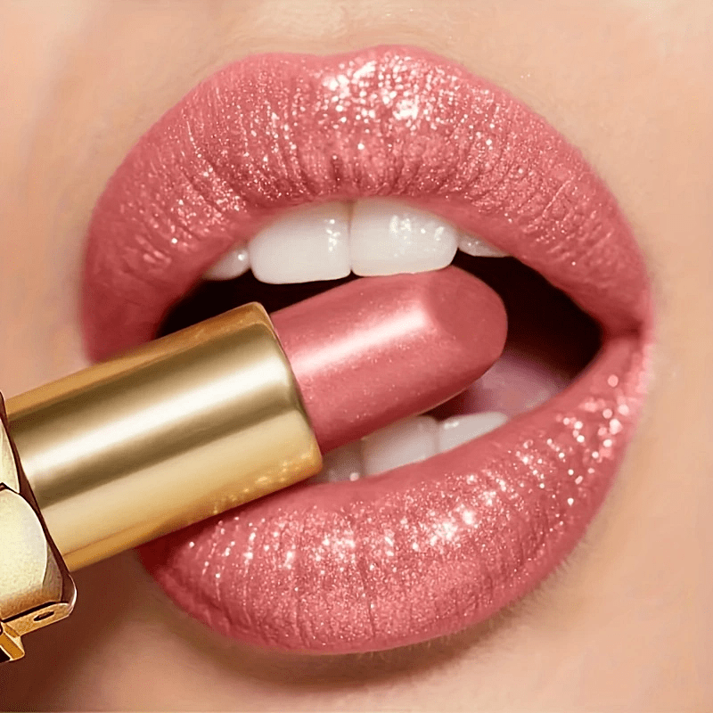 NEW 6Ps Mermaid Sparkle Velvet Lipstick - Shimmering Pearl Effect, Durable Shine & Glitter in Orange/Pink/Red - Ideal Gift Women Cosmetic Accessories